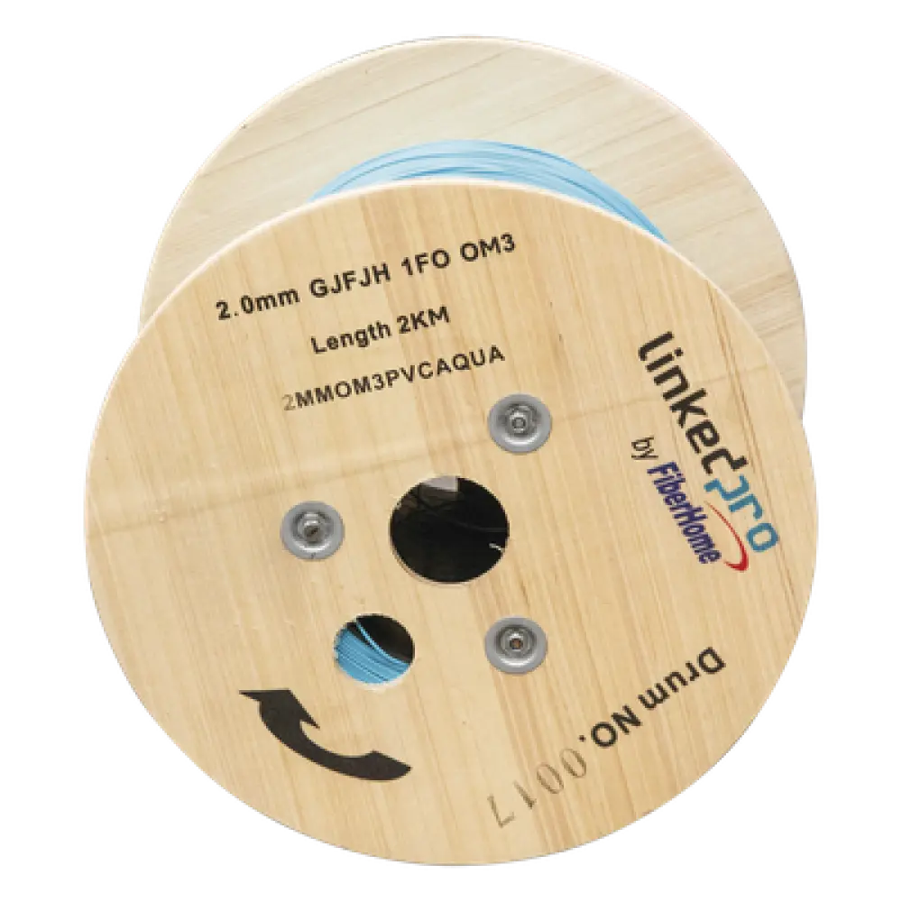 Fibra Óptica / OM3 / Simplex / Tight Buffer 0.9 mm / Diámetro 2 mm / 2000 m (6561.7 ft)