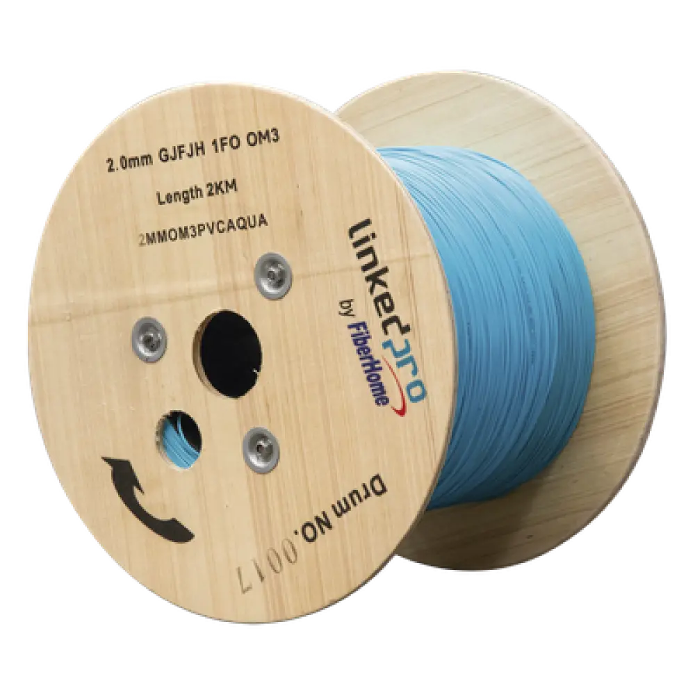 Fibra Óptica / OM3 / Simplex / Tight Buffer 0.9 mm / Diámetro 2 mm / 2000 m (6561.7 ft)