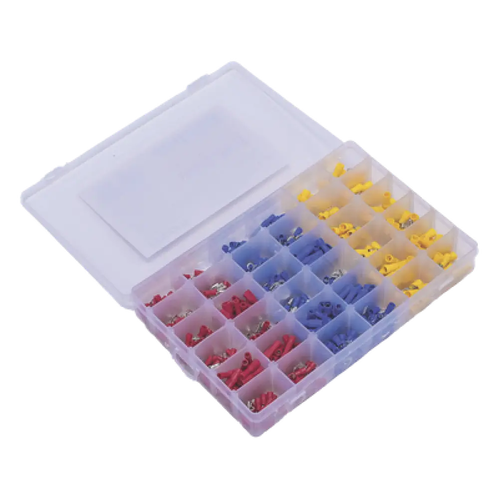 Juego de Terminales / 580 Piezas / AWG 22-10 / Forro Termoestable / Caja Organizadora