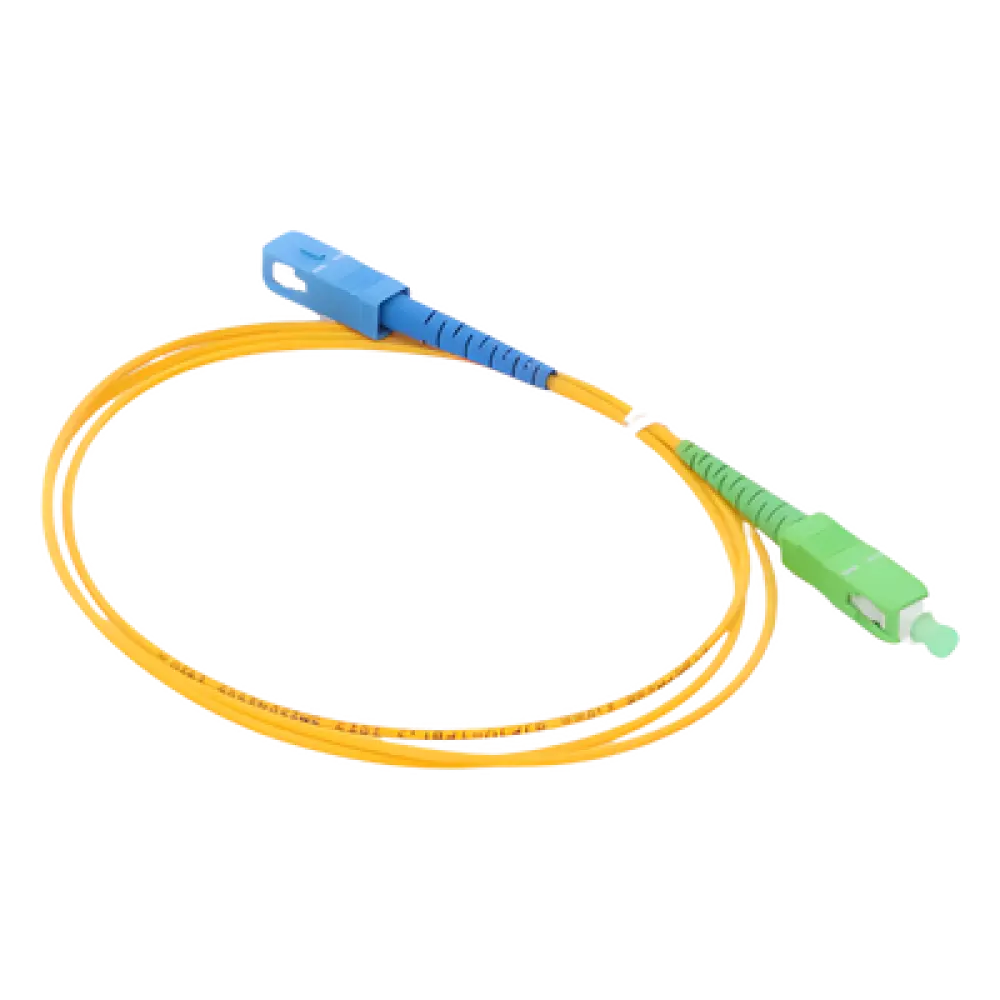 Jumper de Fibra Óptica / Monomodo OS2 / SC/APC-SC/UPC / Simplex / 1 Metro (3.28 Pies) / 2mm