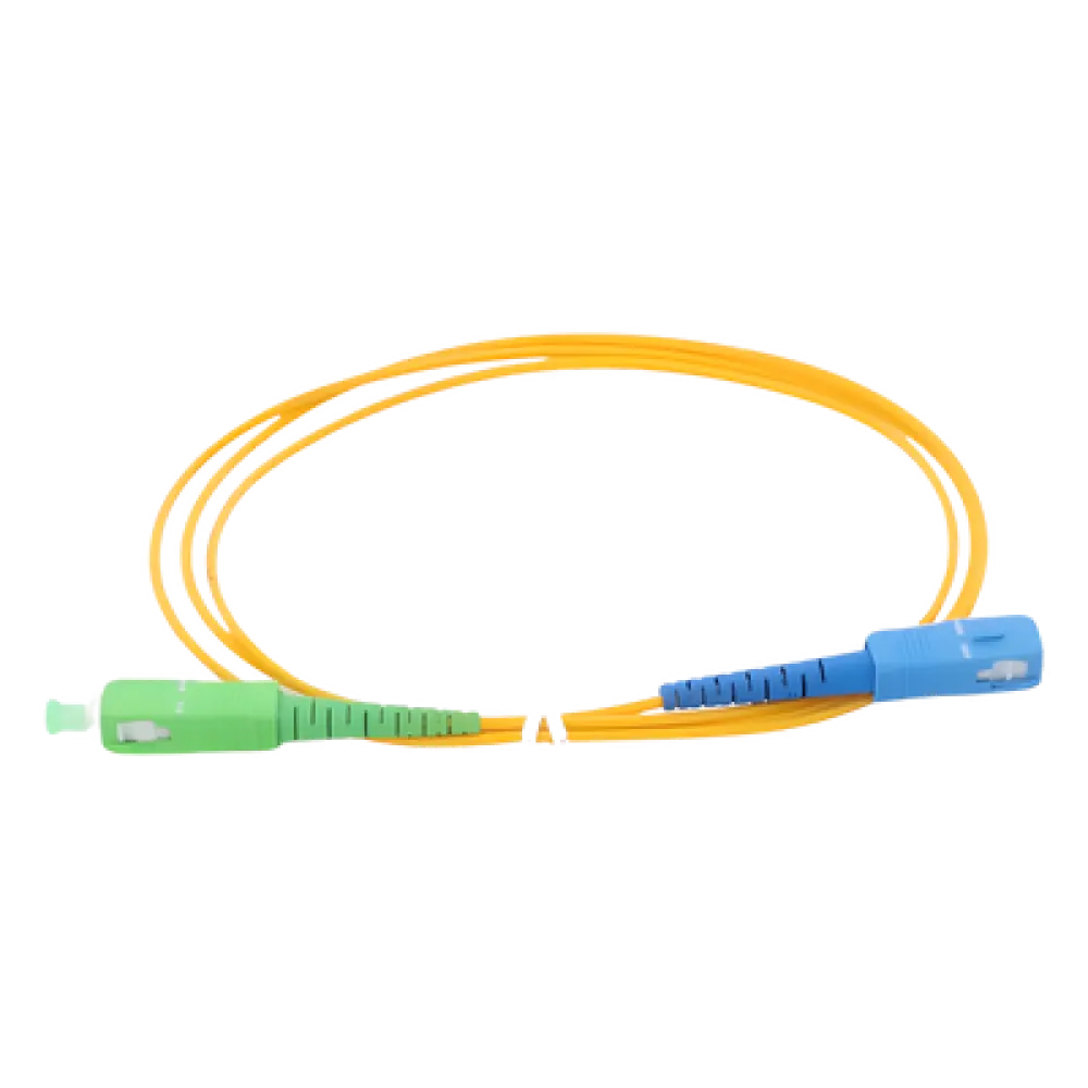 Jumper de Fibra Óptica / Monomodo OS2 / SC/APC-SC/UPC / Simplex / 1 Metro (3.28 Pies) / 2mm