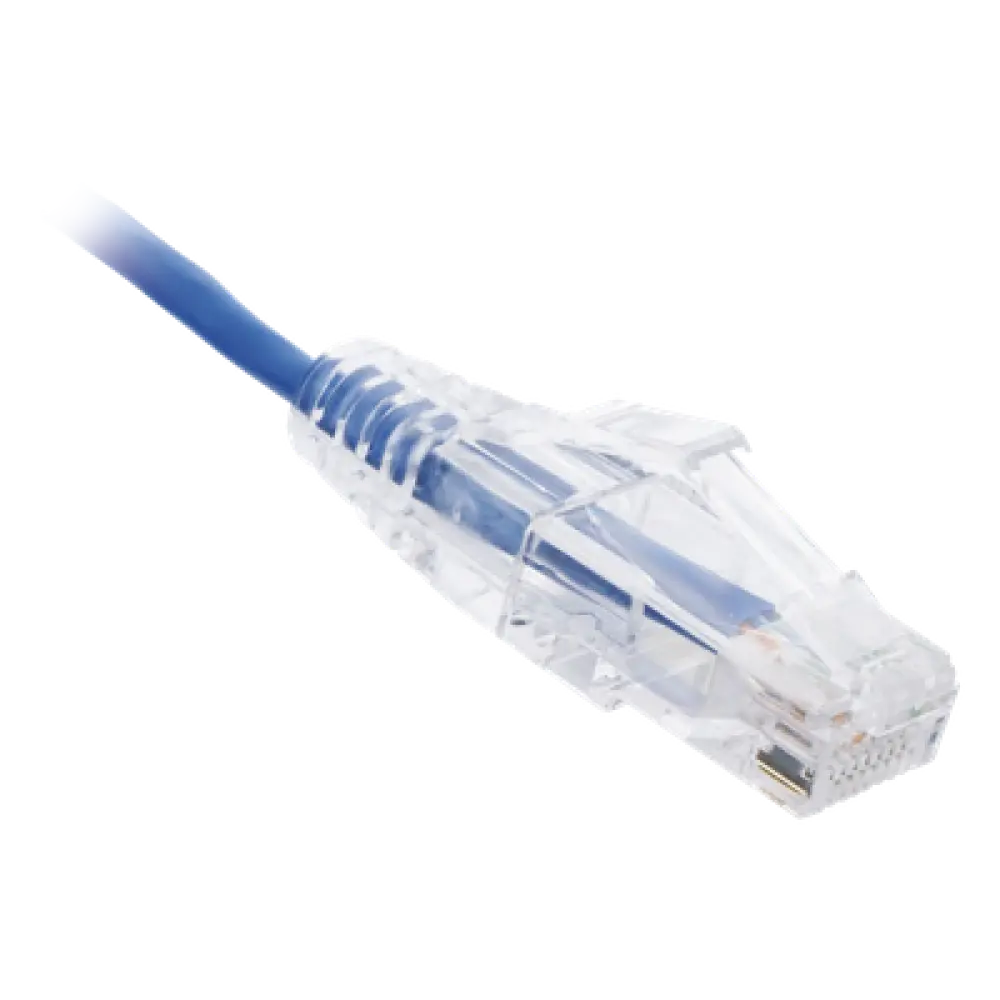Cable de Parcheo Slim UTP / Cat6 / 2 m (6.56 ft) / 28 AWG / Azul / 1 Gbps+