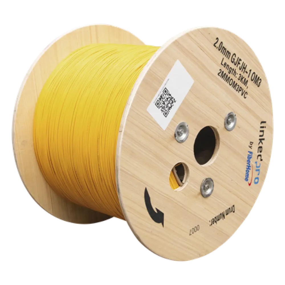 Cable de Fibra Óptica Multimodo OM3 / Simplex 1 Fibra / Tight Buffer 2.0 mm / Atenuación 3.5 dB/km @850nm / Precio por Metro / Hasta 2000 m (6561.7 ft) por Tramo
