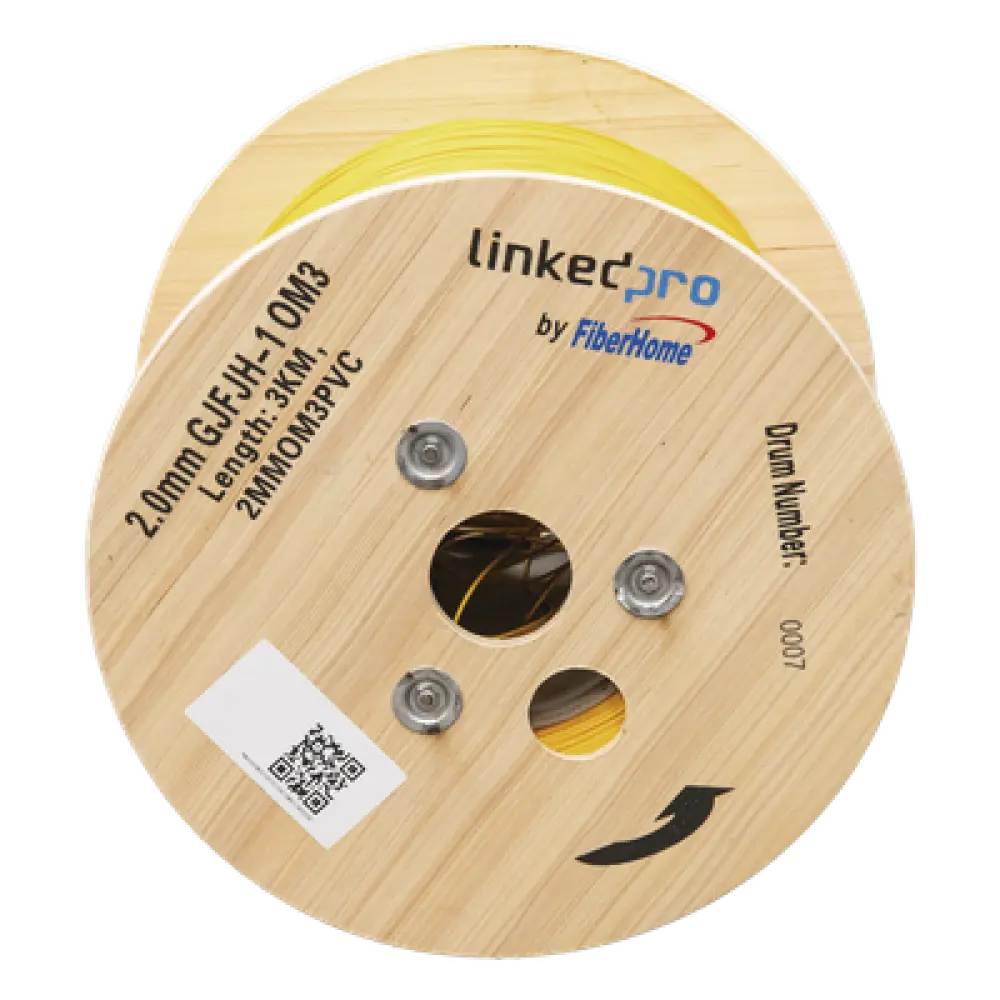 Cable de Fibra Óptica Multimodo OM3 / Simplex 1 Fibra / Tight Buffer 2.0 mm / Atenuación 3.5 dB/km @850nm / Precio por Metro / Hasta 2000 m (6561.7 ft) por Tramo