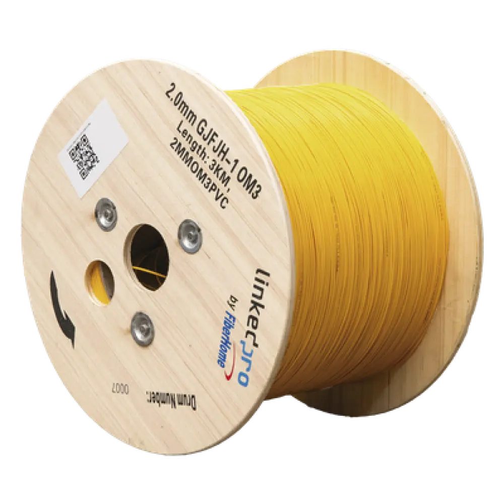Cable de Fibra Óptica Multimodo OM3 / Simplex 1 Fibra / Tight Buffer 2.0 mm / Atenuación 3.5 dB/km @850nm / Precio por Metro / Hasta 2000 m (6561.7 ft) por Tramo
