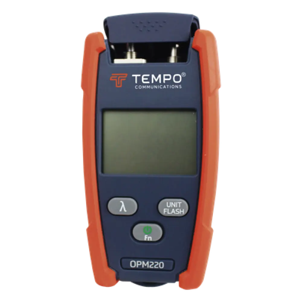Medidor de Potencia Óptica / Rango -50 a +26 dBm / VFL 650 nm hasta 4 km / 6 Longitudes de Onda / Detección de Tono 270 Hz-2 kHz / Entrada Universal 2.5 mm