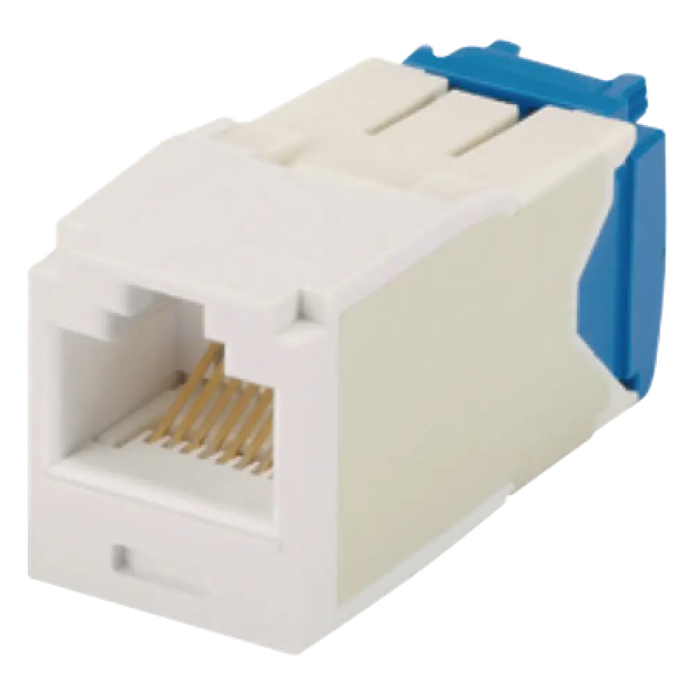 Conector Jack RJ45 / Categoría 6A / 10GBase-T / Sin Herramienta de Impacto / 100W PoE / Color Blanco