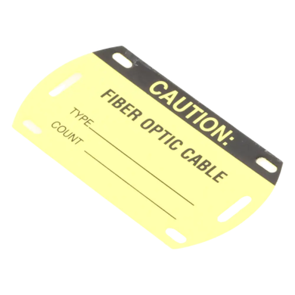 Kit de Etiquetas Autolaminadas para Fibra Óptica / 90.42 x 52.32 mm / 3.56 x 2.06 pulg / Negro con Amarillo / Interior/Exterior / -45°C a 93°C