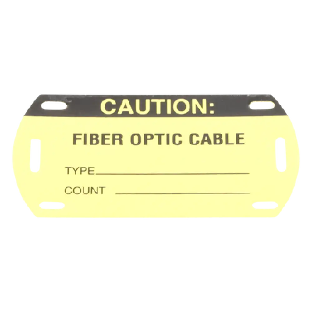 Kit de Etiquetas Autolaminadas para Fibra Óptica / 90.42 x 52.32 mm / 3.56 x 2.06 pulg / Negro con Amarillo / Interior/Exterior / -45°C a 93°C