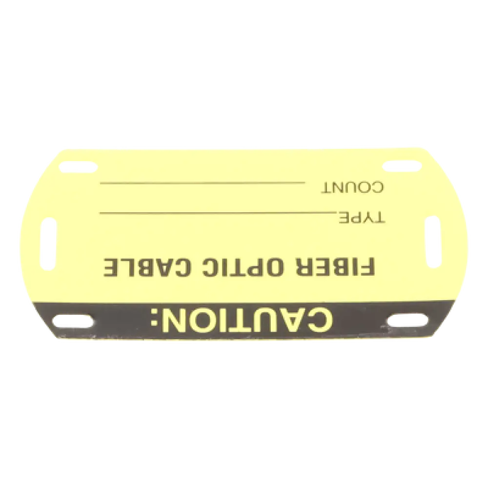 Kit de Etiquetas Autolaminadas para Fibra Óptica / 90.42 x 52.32 mm / 3.56 x 2.06 pulg / Negro con Amarillo / Interior/Exterior / -45°C a 93°C