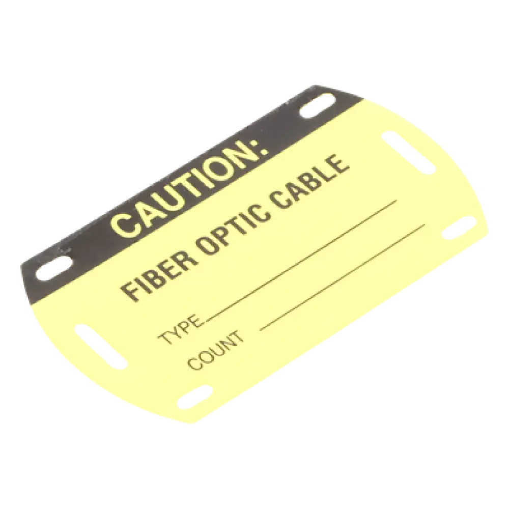 Kit de Etiquetas Autolaminadas para Fibra Óptica / 90.42 x 52.32 mm / 3.56 x 2.06 pulg / Negro con Amarillo / Interior/Exterior / -45°C a 93°C