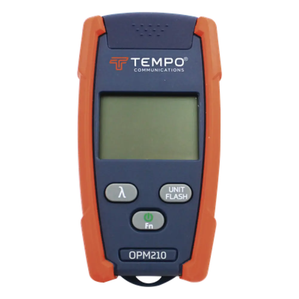 Medidor de Potencia Óptica / VFL Integrado / -70 a +10 dBm / 6 Longitudes de Onda / Alcance 4 km / 2.5 mm Universal