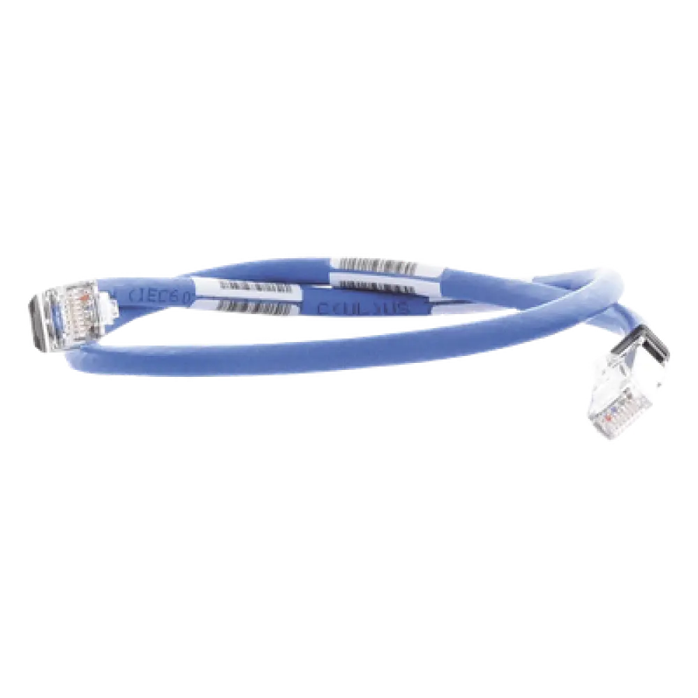 Patch Cord Cat6A / Blindado S/FTP / 500 MHz / 26 AWG / 0.61 m (2 ft) / CM/LS0H / Azul