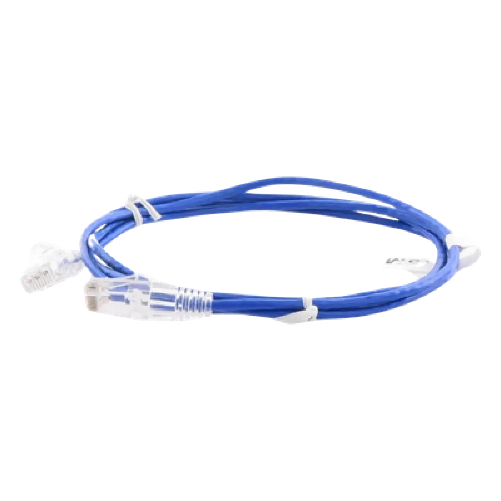Cable de Parcheo Slim UTP Cat6 / 28 AWG / 1.5 m (4.92 ft) / Azul / 1 Gbps