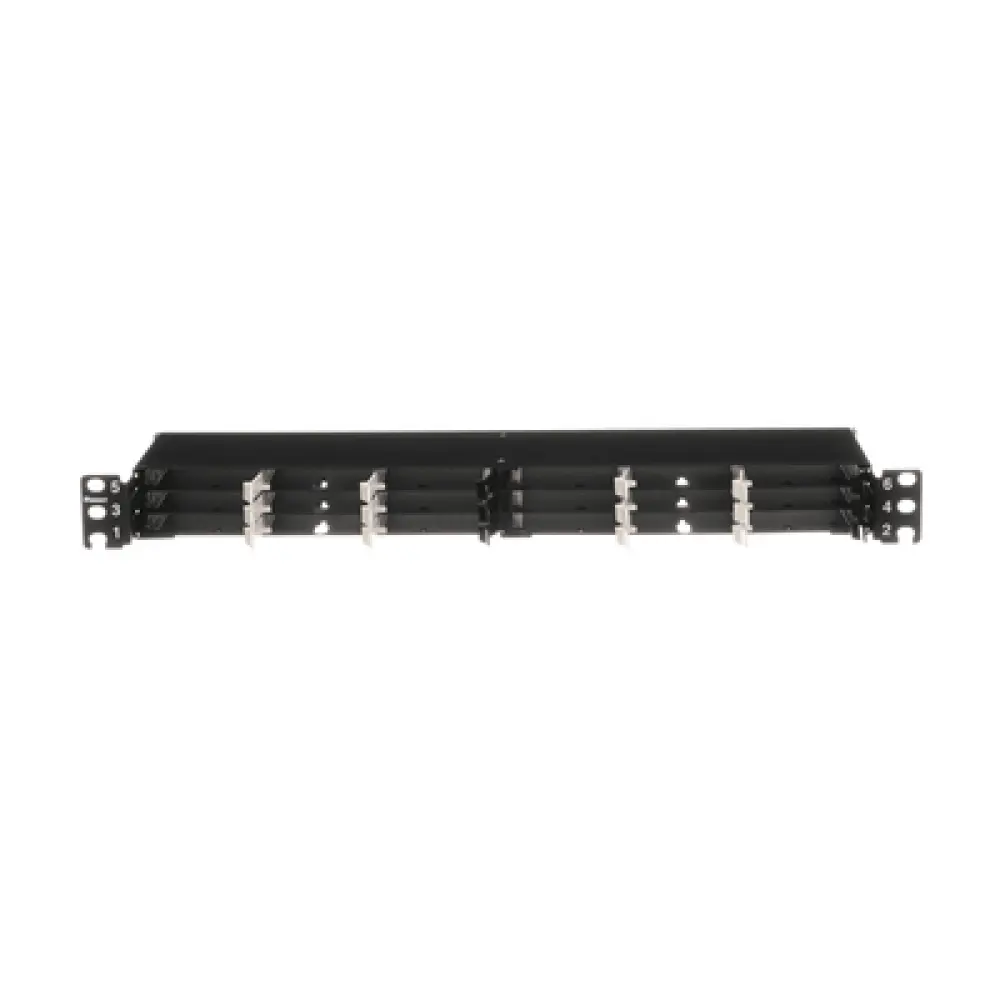 Panel de Distribución de Fibra Óptica / 1 UR / 19" / 144 Fibras / 18 Cassettes HD Flex / 4 Espacios / 1.72" (43.7 mm) Alto