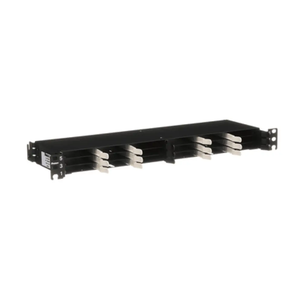 Panel de Distribución de Fibra Óptica / 1 UR / 19" / 144 Fibras / 18 Cassettes HD Flex / 4 Espacios / 1.72" (43.7 mm) Alto