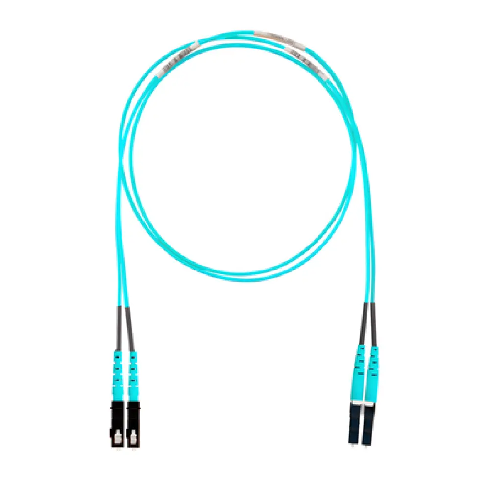 Jumper de Fibra Óptica / Multimodo OM4 50/125 / LC-SC Dúplex / LSZH / Aqua / 6 m (19.69 ft)