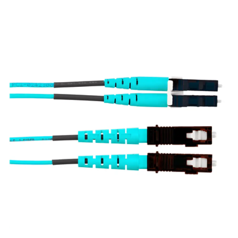 Jumper de Fibra Óptica / Multimodo OM4 50/125 / LC-SC Dúplex / LSZH / Aqua / 6 m (19.69 ft)