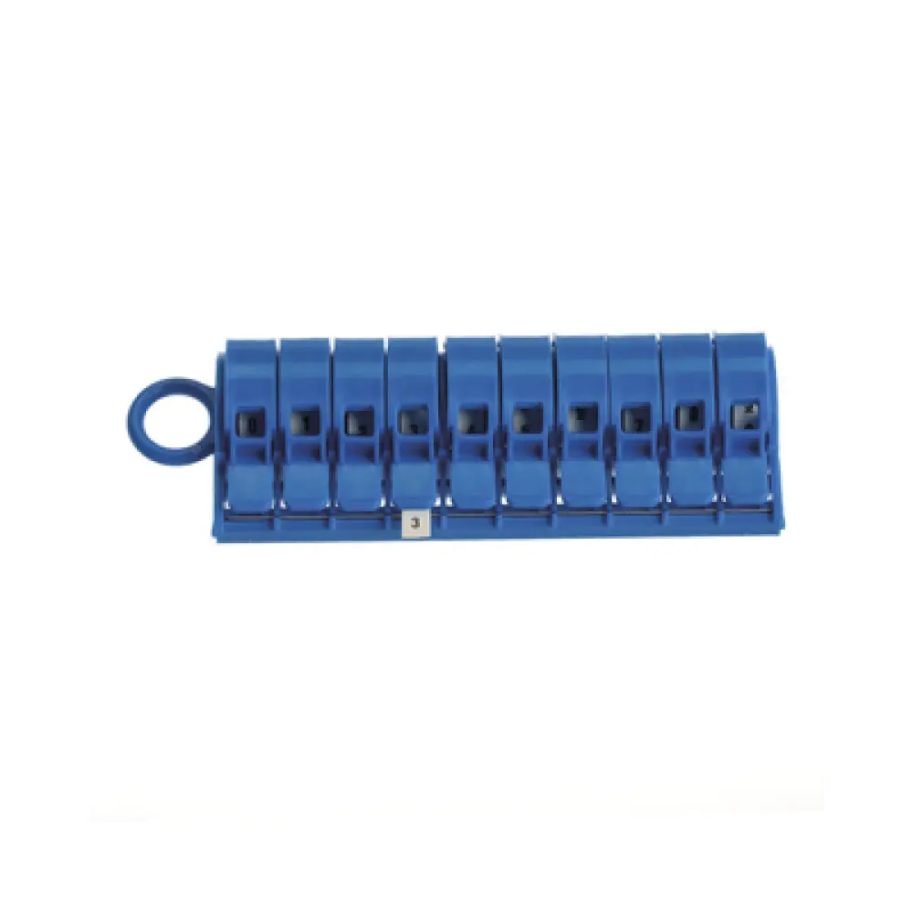 Dispensador de Etiquetas Marcadoras / Rollo Pre-Impreso 0-9 / 2.4 m (7.87 pies) / Poliéster Blanco
