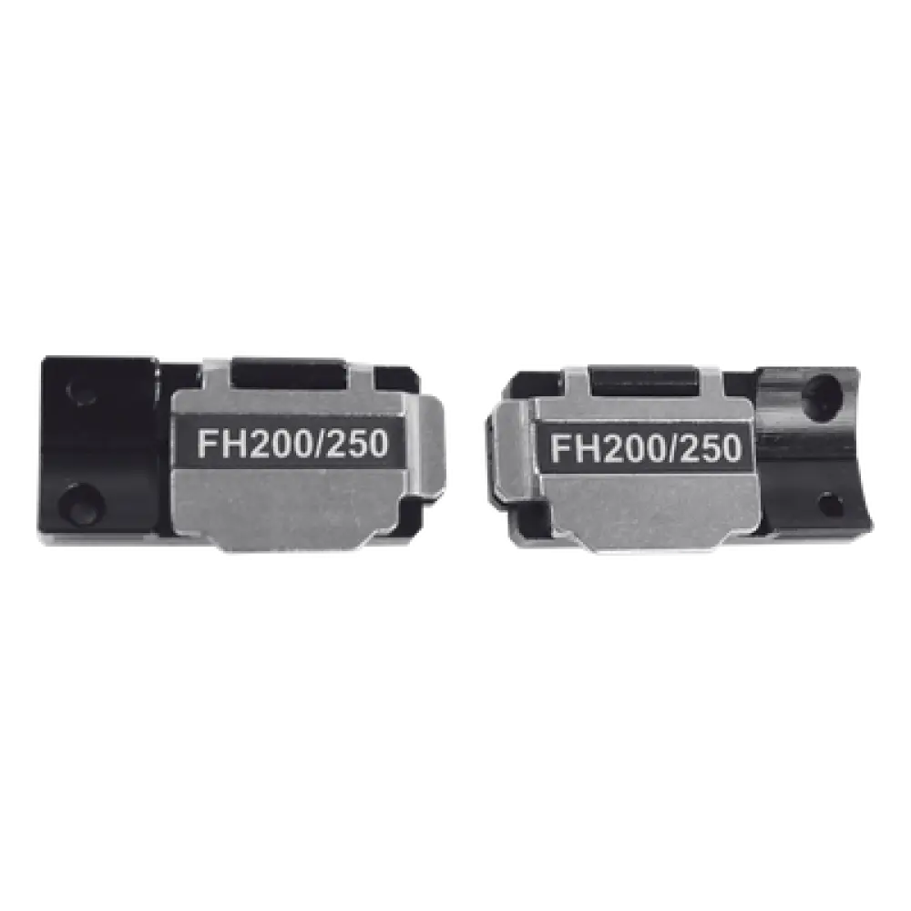 Par de Sujetadores para Fibra Óptica 250 Micras / Compatibles con Fusionadoras 915FS, 910FS y FSP200 / Precisión de Alineación Industrial