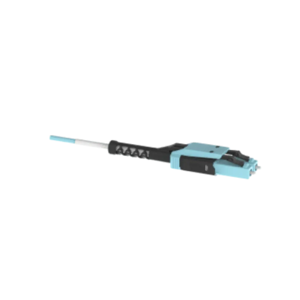 Jumper de Fibra Óptica / Multimodo OM4 50/125 / LC-LC Uniboot Duplex / LSZH / 5 m (16.4 ft) / Color Aqua