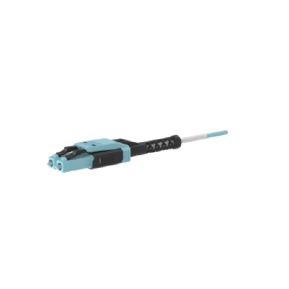 Jumper de Fibra Óptica / Multimodo OM4 50/125 / LC-LC Uniboot Duplex / LSZH / 5 m (16.4 ft) / Color Aqua