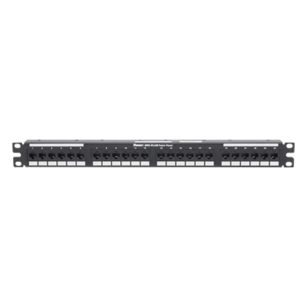 Panel de Parcheo de Impacto / Categoría 6 / 24 Puertos / 1UR / 1-250 MHz / PoE++ 100W