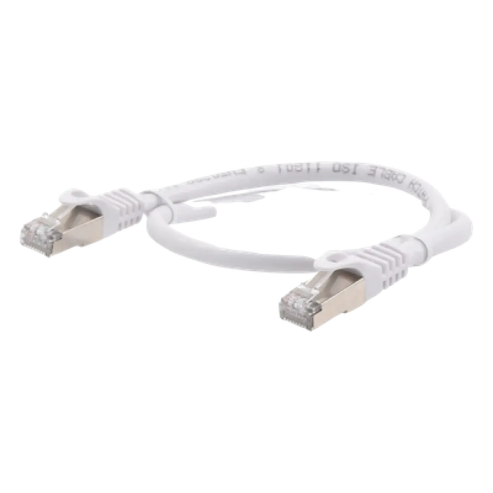 Patch Cord / Cat6A / 10G / Blindado S/FTP / 0.5m (1.64ft) / RJ45 / Blanco
