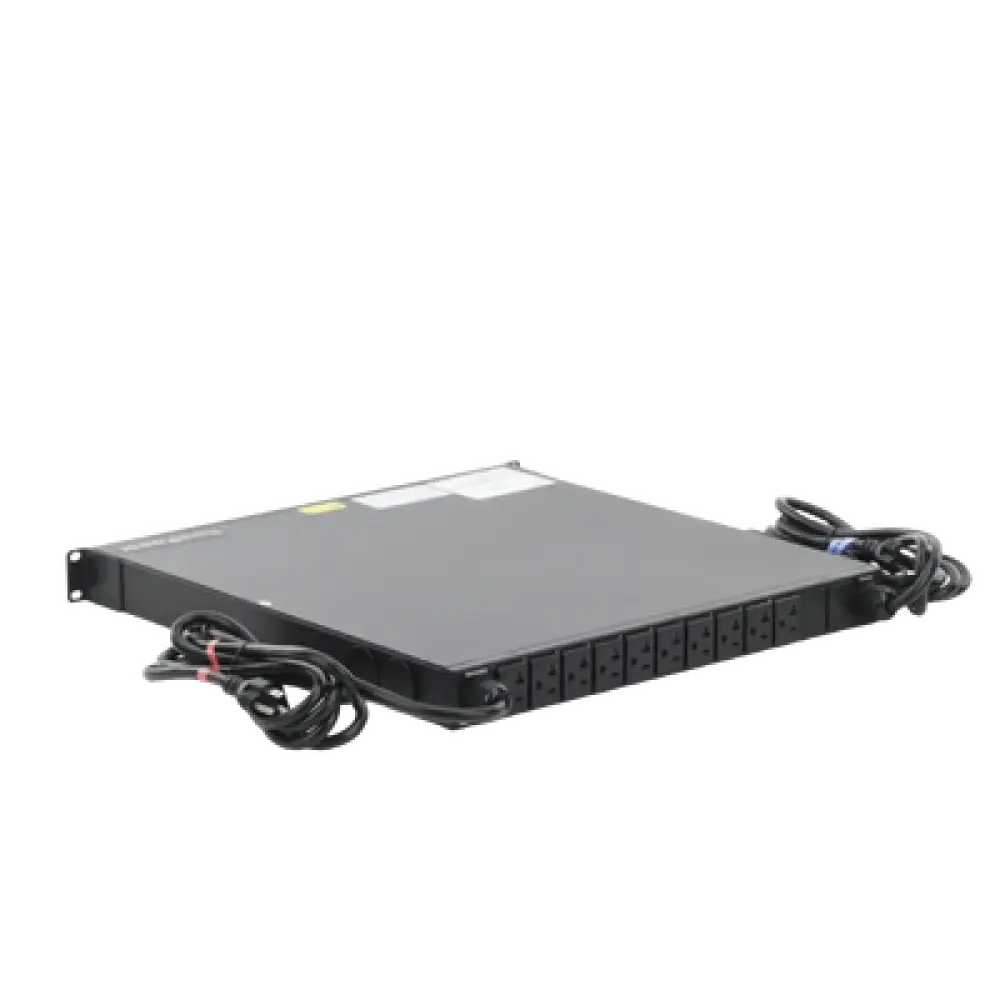 PDU ATS / Transferencia 10 ms / 10 Salidas NEMA 5-15R / NEMA 5-15P 15 A 120 Vca / Rack 19 in 1U / LCD
