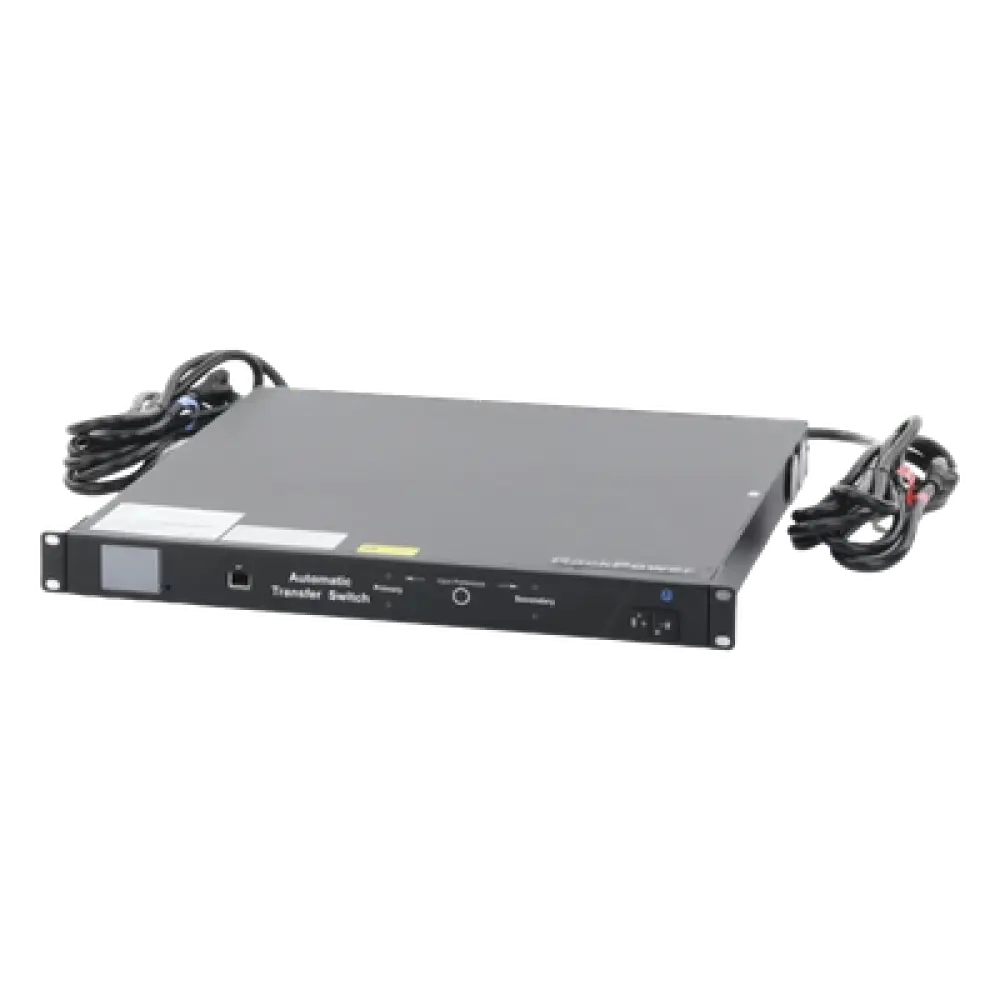PDU ATS / Transferencia 10 ms / 10 Salidas NEMA 5-15R / NEMA 5-15P 15 A 120 Vca / Rack 19 in 1U / LCD