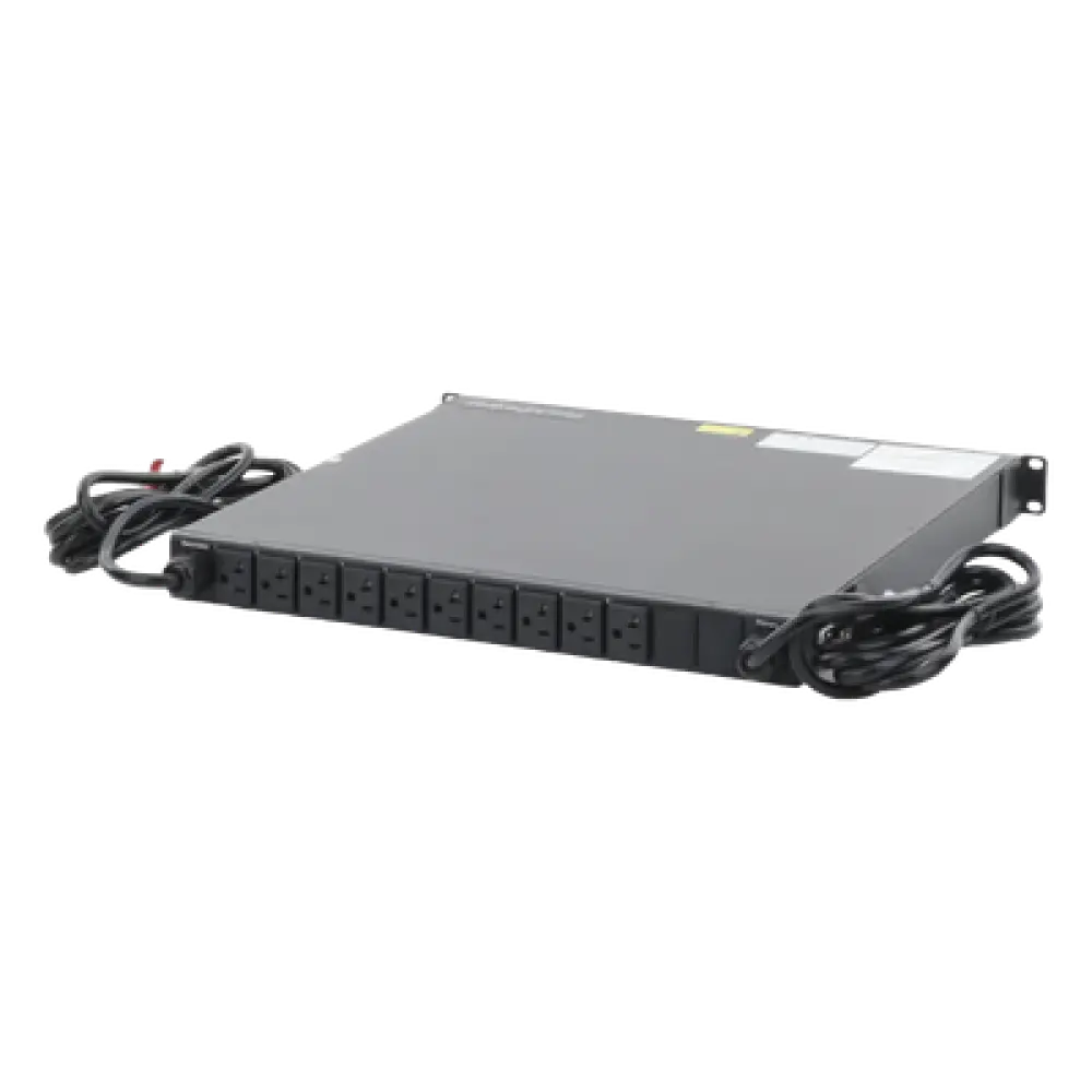 PDU ATS / Transferencia 10 ms / 10 Salidas NEMA 5-15R / NEMA 5-15P 15 A 120 Vca / Rack 19 in 1U / LCD