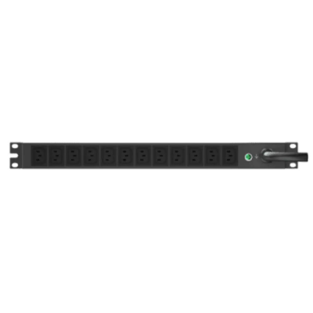 PDU Monitoreable / 12 Salidas C13 / NEMA L6-20P / Rack 1 UR 19 in / 100-240 Vca / 20 A / 3 m (9.8 ft)