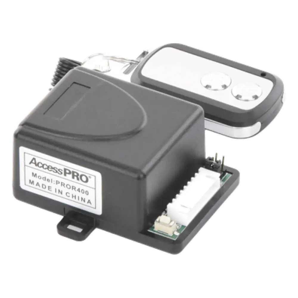 Receptor de RF / 2 Relevadores / 433.92 MHz / 50 m / 12-24 VCD / -20 a 60°C / 2.4 x 1.7 x 0.1 in