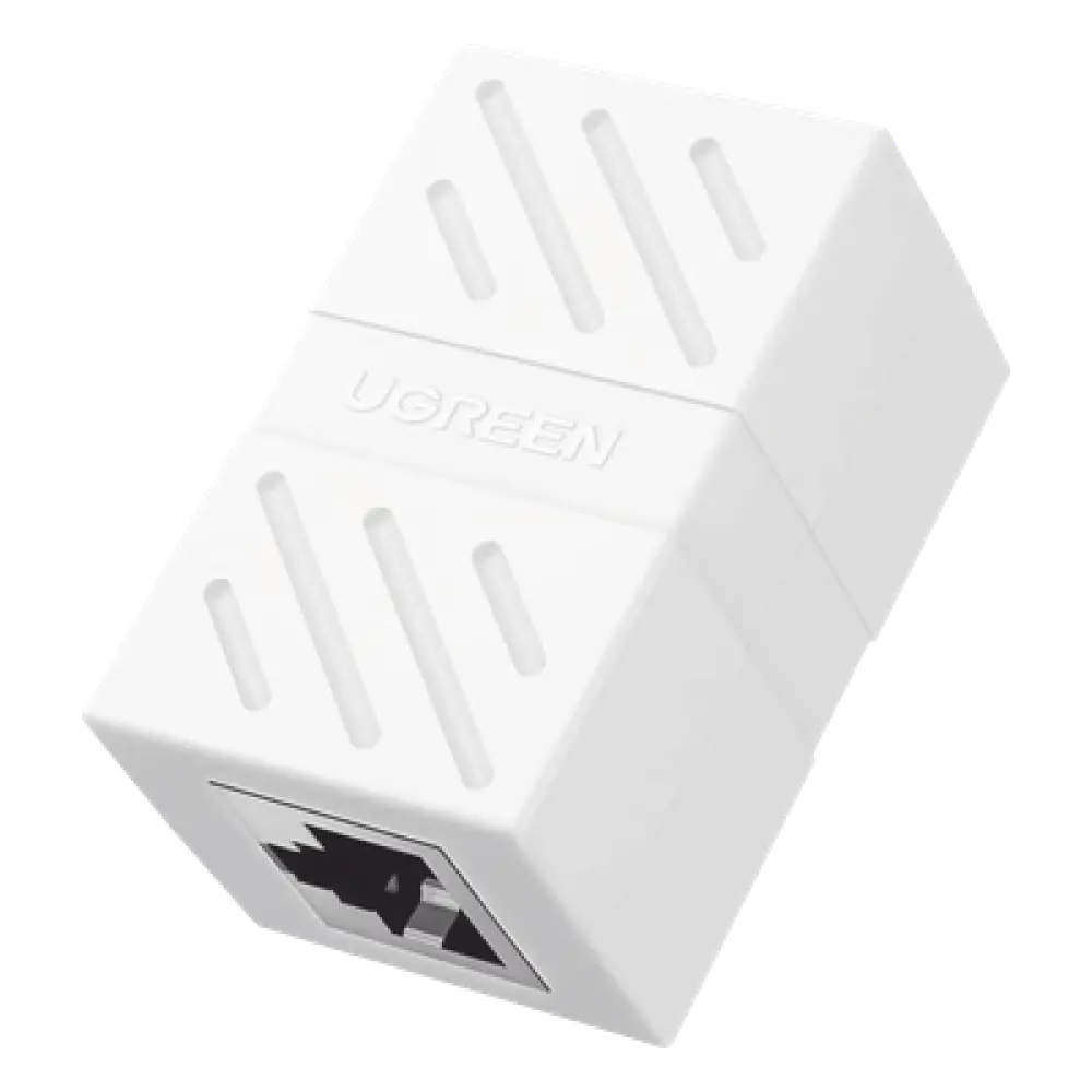Acoplador Ethernet / 10 Gbps / Cat7/Cat6A/Cat6/Cat5e / PoE / Ignífugo ABS / Blanco