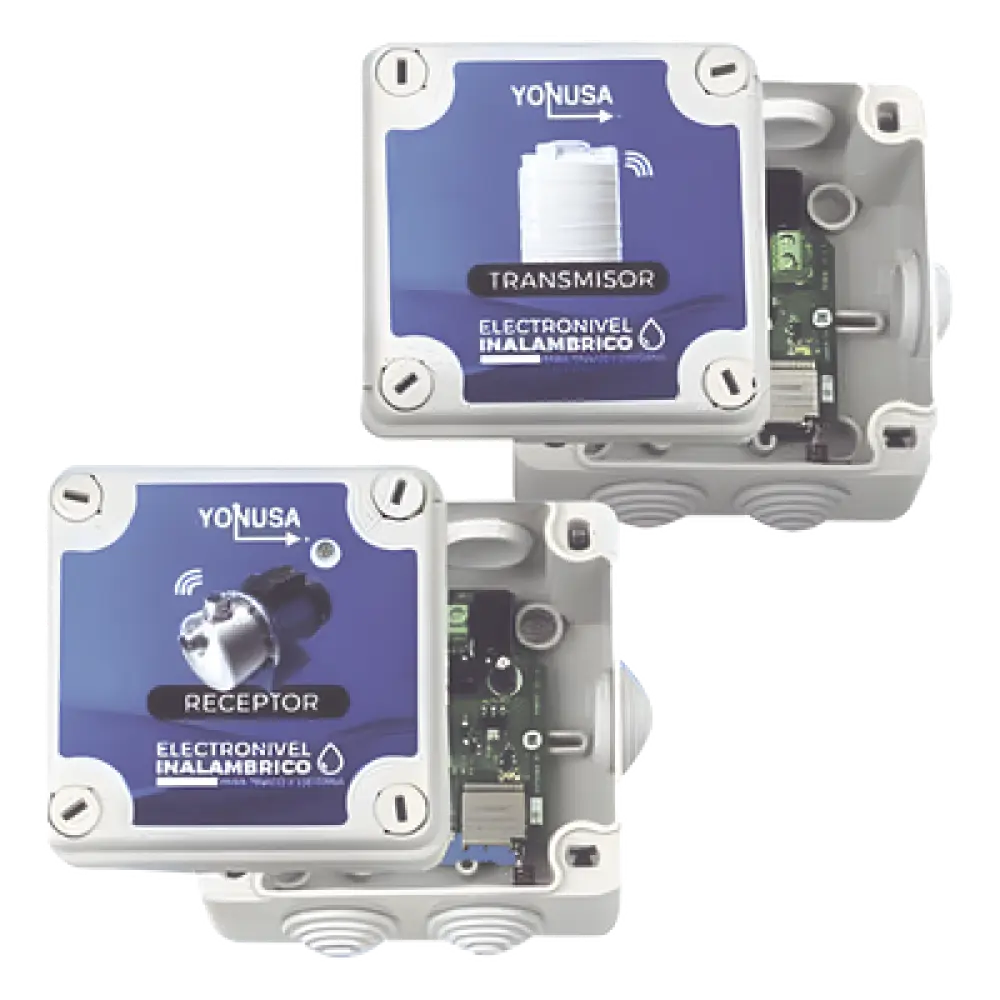 Kit Transmisor/Receptor Electronivel / 1 km LOS / 915 MHz / 16 A Relé / Panel Solar Opcional
