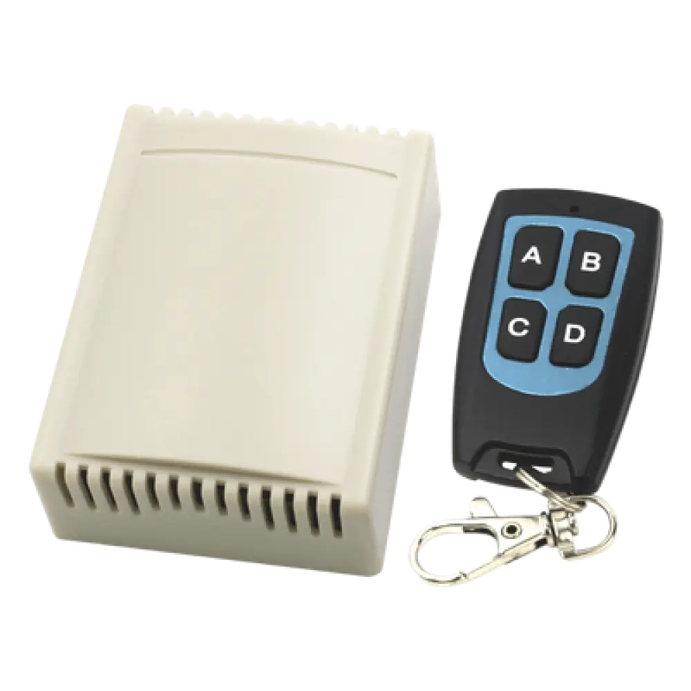 Receptor de 4 Canales / 433.92 MHz / 40 Transmisores / 12VDC / Alcance 30 m / 81x38x22 mm (3.2x1.5x0.9 in)