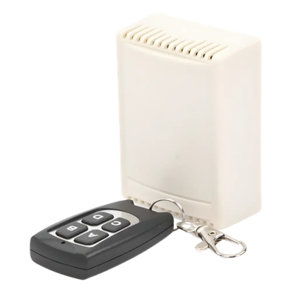 Receptor de 4 Canales / 433.92 MHz / 40 Transmisores / 12VDC / Alcance 30 m / 81x38x22 mm (3.2x1.5x0.9 in)