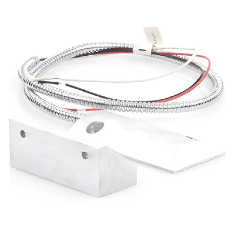 Contacto Magnético de Piso / Salida Dual NC/NA / GAP 65 mm (2.5 in) / Cubierta de Aluminio / Cable Blindado 55 cm / Certificación UL & CE