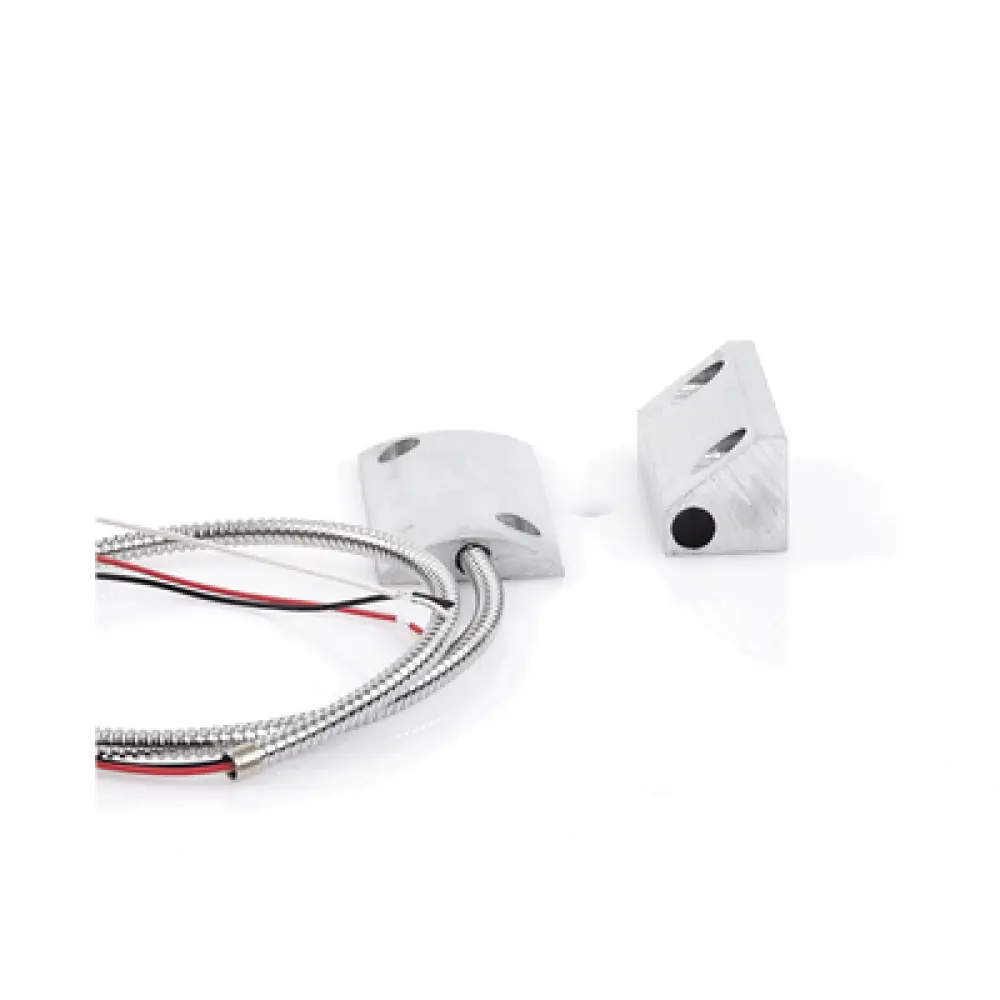 Contacto Magnético de Piso / Salida Dual NC/NA / GAP 65 mm (2.5 in) / Cubierta de Aluminio / Cable Blindado 55 cm / Certificación UL & CE