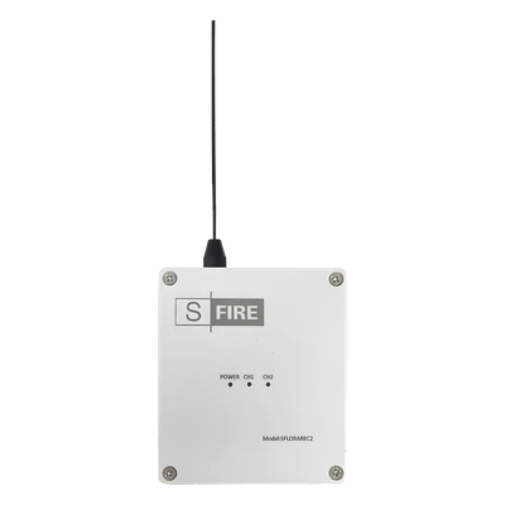 Receptor Inalámbrico / Alcance 2500 m (8202.1 ft) / 2 Salidas de Relevador Tipo C / Frecuencia 433.92 MHz / Contacto Seco para Panel de Alarma