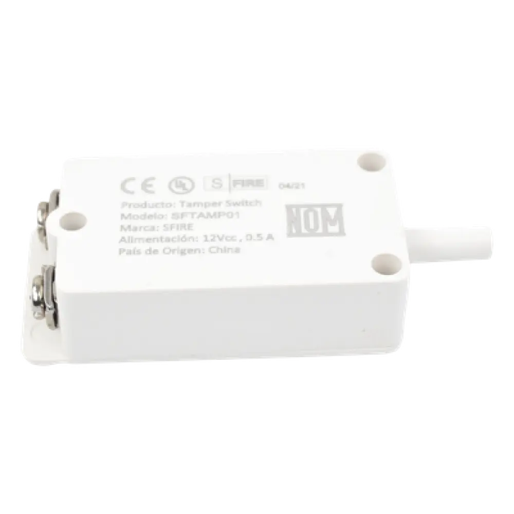 Switch de Tamper NC / Contactos de Plata / 12 VDC / UL y CE / 18-24 AWG