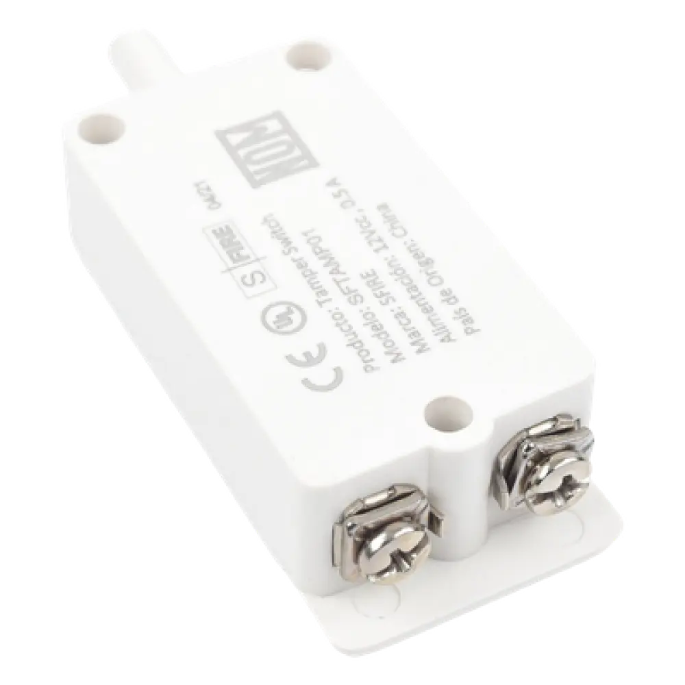Switch de Tamper NC / Contactos de Plata / 12 VDC / UL y CE / 18-24 AWG
