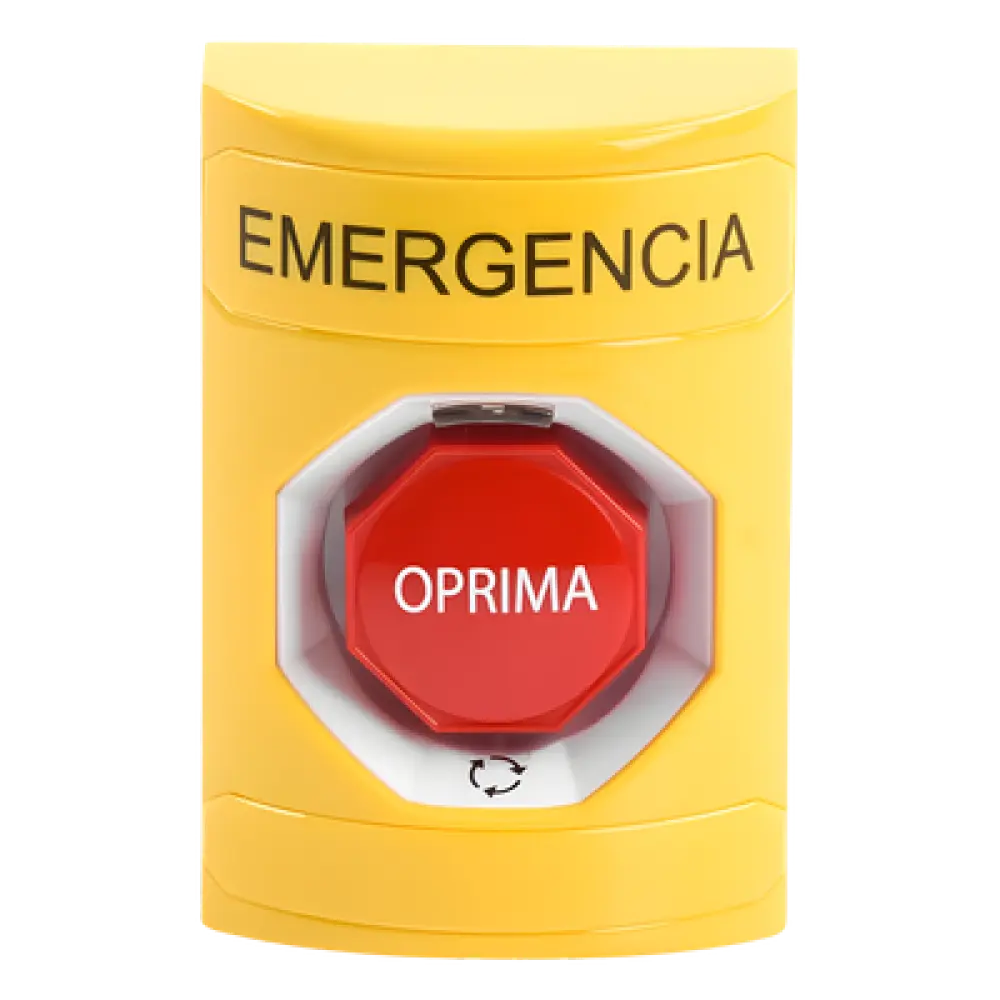 Botón de Emergencia Multifuncional / Acción Mantenida / LED Multicolor / UL/cUL/ADA / Diseño Antivandálico / Uso Interior-Exterior