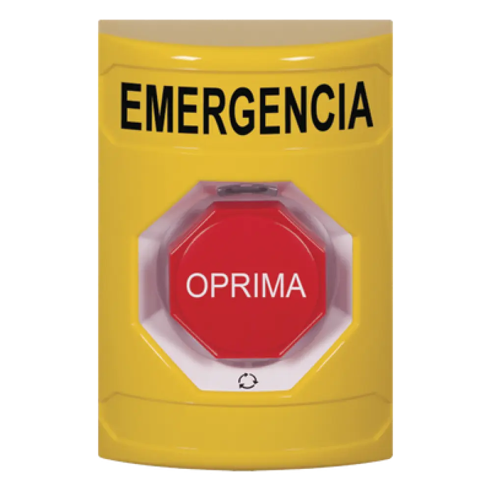 Botón de Emergencia Multifuncional / Acción Mantenida / LED Multicolor / UL/cUL/ADA / Diseño Antivandálico / Uso Interior-Exterior