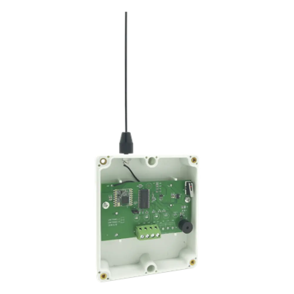 Transmisor Inalámbrico / 2 Contactos Secos NA / Alcance 2500 m (8202.1 ft) / 433.92 MHz / Antena 190 mm / -20°C a +80°C
