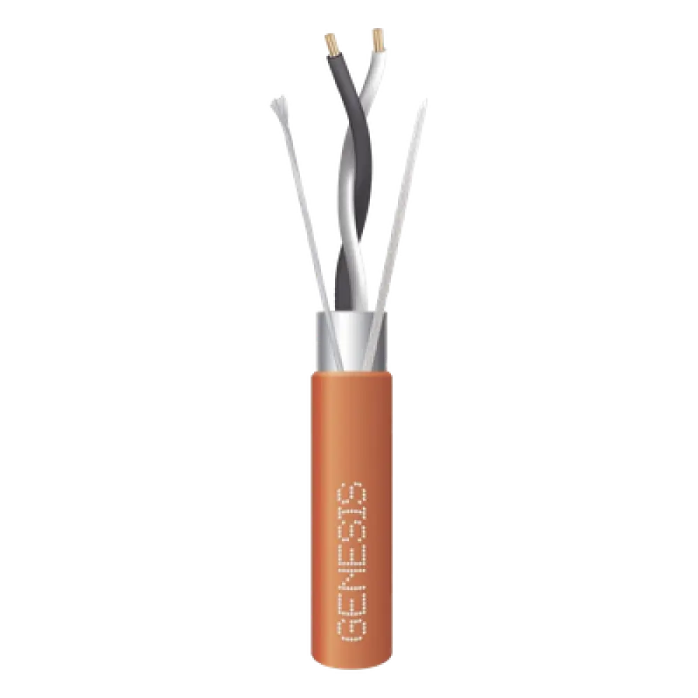 Cable de Comunicación / 1 Par 18 AWG / Blindado / Plenum / 305 m (1000 ft) / Naranja