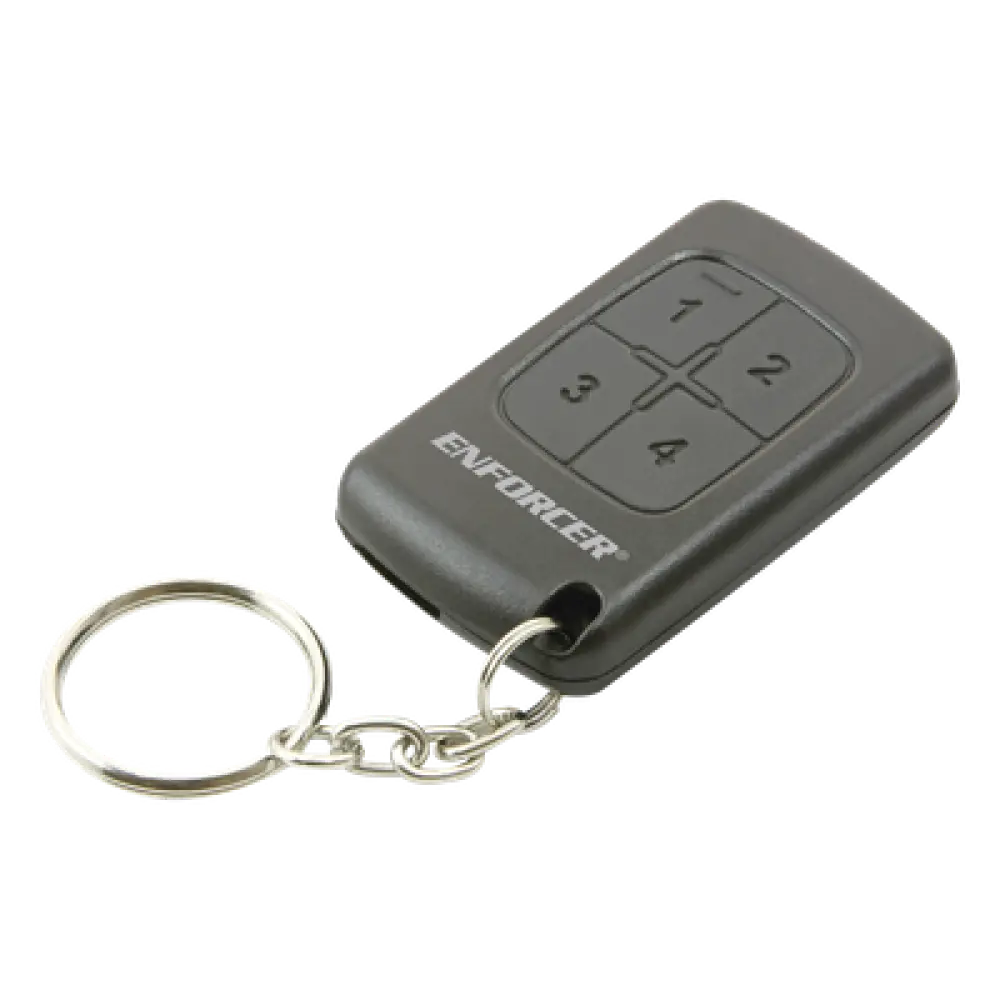 Transmisor tipo llavero / 4 canales / 315 MHz / Compatible con receptores SK-910R4Q / 1.25x2.19x0.31 pulg (31.5x55x8 mm)