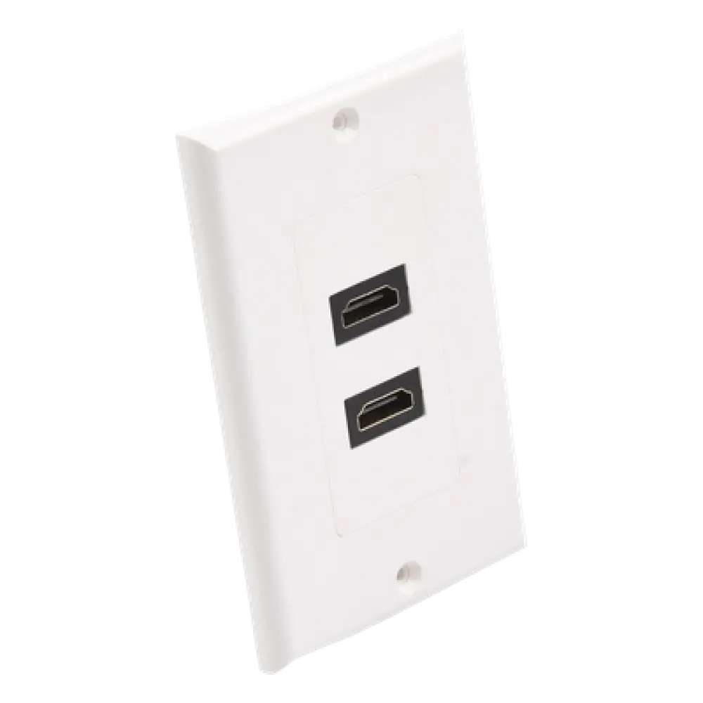 Placa de Pared / 2 Puertos HDMI Hembra a Hembra / 4K UHD / UL 94V-0 / 70 x 115mm / 2.75' x 4.52'