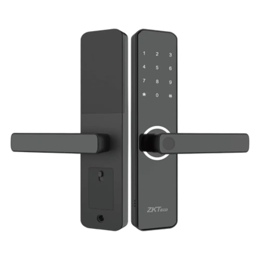 Cerradura Inteligente / Huella Digital y Wi-Fi / Mortise Europeo DIN / 300 Usuarios / App ZSmart / Carga Emergencia Micro-USB