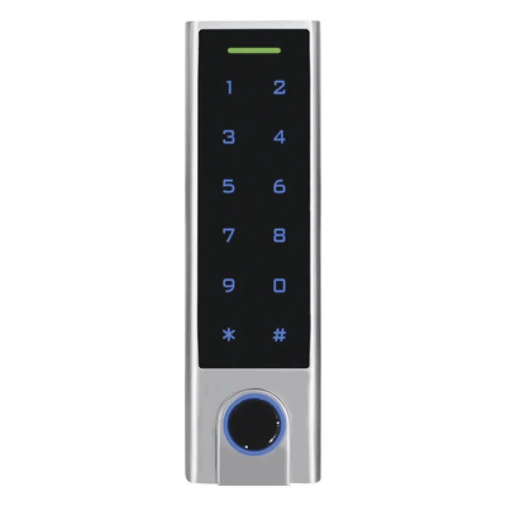 Kit de Cerradura Inteligente Inalámbrica / Teclado Metálico IP65 / 900 Usuarios Tarjeta/PIN / 100 Huellas / Alcance 30 m (98.4 ft) / 433 MHz